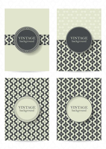 Ensemble de brochures dans un style vintage — Image vectorielle