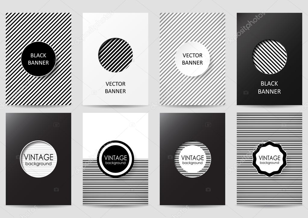 Set of brochures design templates.