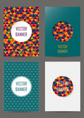 Broşürler geometrik tarzı dizi