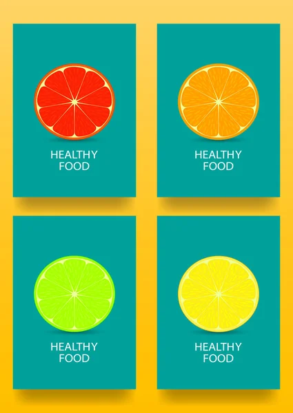 Citrus slice design — Stock vektor