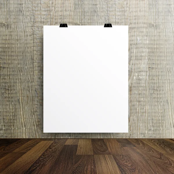 Blank poster in a room interior — Stock Photo, Image