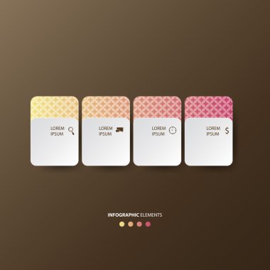 Adım adım. Infographics öğeleri.