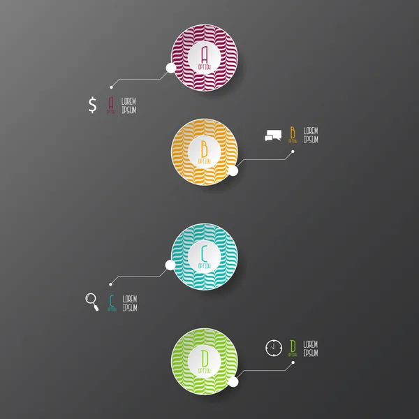 Step by step.  Infographics elements. — Stock Vector