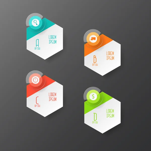 Adım adım. Infographics öğeleri.