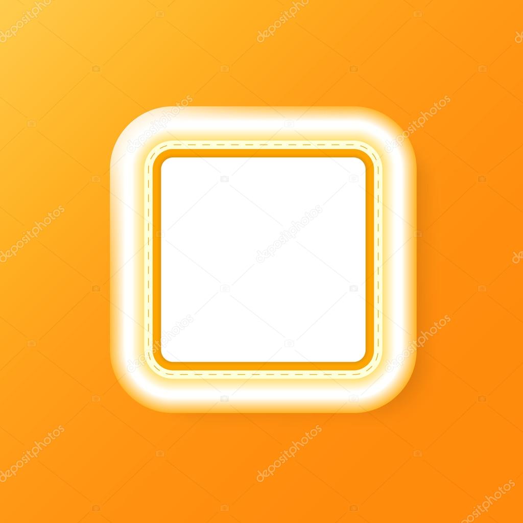 Orange and white modern blank frame