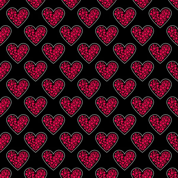 Seamless pattern with hearts — Stock Vector