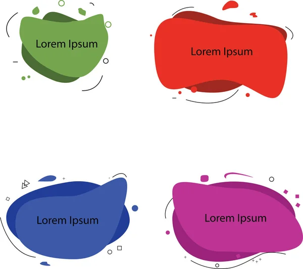 Bubbla Former Platt Geaometri Design Element Samling — Stock vektor