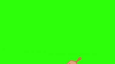 Yemek ögesi araçları, yeşil ekran krom tuş animasyonu
