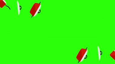 Yemek ögesi araçları, yeşil ekran krom tuş animasyonu