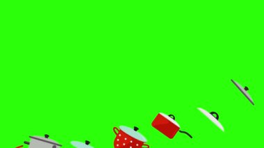 Yemek ögesi araçları, yeşil ekran krom tuş animasyonu