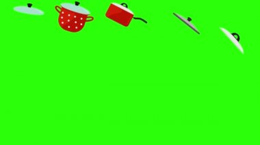 Yemek ögesi araçları, yeşil ekran krom tuş animasyonu