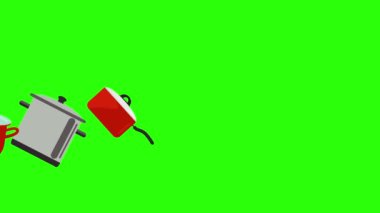 Yemek ögesi araçları, yeşil ekran krom tuş animasyonu