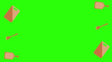 Yemek ögesi araçları, yeşil ekran krom tuş animasyonu