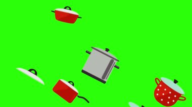 Yemek ögesi araçları, yeşil ekran krom tuş animasyonu
