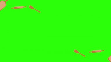 Yemek ögesi araçları, yeşil ekran krom tuş animasyonu