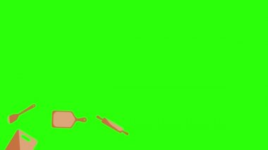 Yemek ögesi araçları, yeşil ekran krom tuş animasyonu