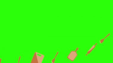 Yemek ögesi araçları, yeşil ekran krom tuş animasyonu