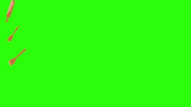 Yemek ögesi araçları, yeşil ekran krom tuş animasyonu
