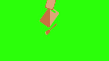 Yemek ögesi araçları, yeşil ekran krom tuş animasyonu