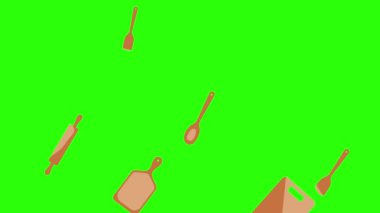 Yemek ögesi araçları, yeşil ekran krom tuş animasyonu