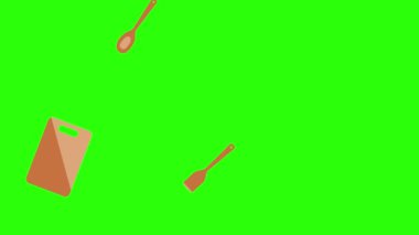 Yemek ögesi araçları, yeşil ekran krom tuş animasyonu