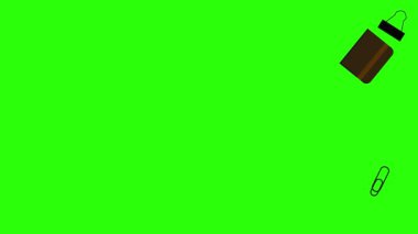 Ofis araçları grup animasyonu, kroma anahtarı, düz tasarım, grafik kaynak ögesi