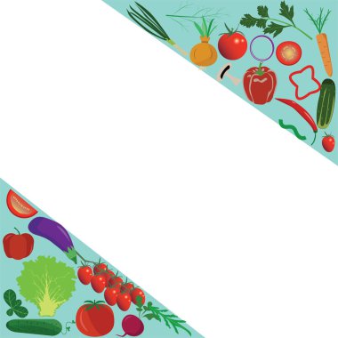 Sebzeler sağlıklı tasarım illüstrasyonu pankartlar, düzenlenebilir renkler ve her boyuta göre ölçeklenebilir