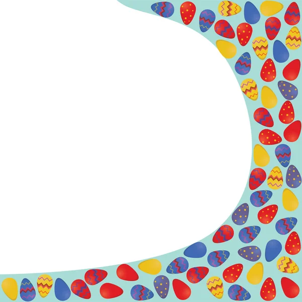 Paskalya renkli yumurtalar kapaklar için tasarım çizimi, metin ekle, ölçeklenebilir vektör