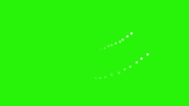 Kısa çizgi ve şekil canlandırma efektleri yeşil ekran krom anahtarı üzerinde