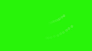 Kısa çizgi ve şekil canlandırma efektleri yeşil ekran krom anahtarı üzerinde