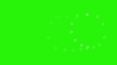 Kısa çizgi ve şekil canlandırma efektleri yeşil ekran krom anahtarı üzerinde