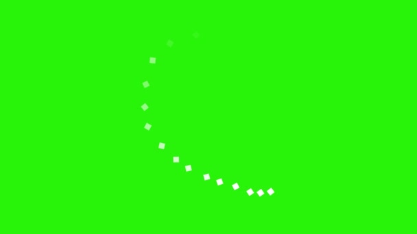 Linha Curta Forma Elementos Efeitos Animação Tecla Chroma Tela Verde — Vídeo de Stock