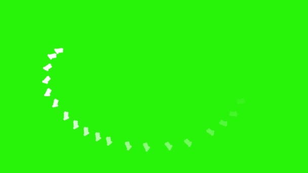 Krótka Linia Kształty Elementów Efektów Animacji Zielonym Ekranie Chroma Klucz — Wideo stockowe