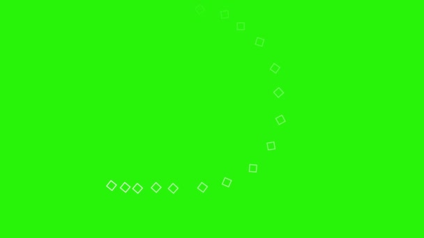 Short Line Shapes Animation Effects Elements Green Screen Chroma Key — Stock Video