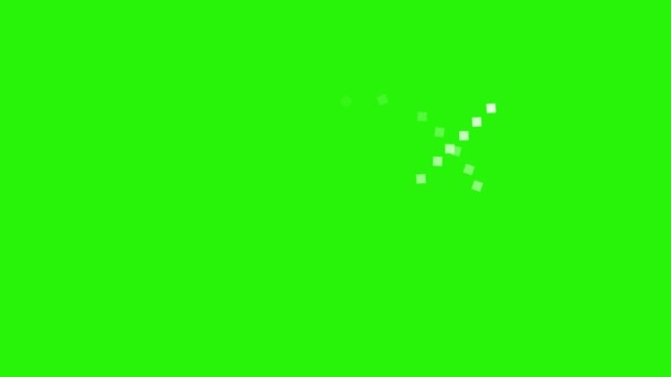 Short Line Shapes Animation Effects Elements Green Screen Chroma Key — Stock Video