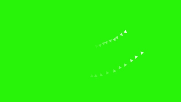 Courte Ligne Formes Éléments Effets Animation Sur Écran Vert Chroma — Video