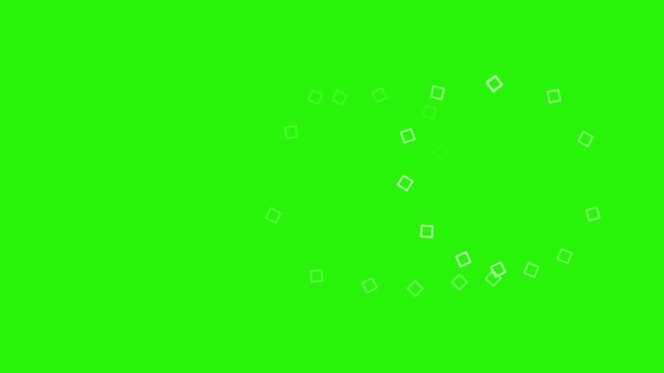 Linea Corta Forme Elementi Effetti Animazione Chiave Cromatica Schermo Verde — Video Stock