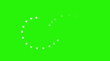 Kısa çizgi ve şekil canlandırma efektleri yeşil ekran krom anahtarı üzerinde