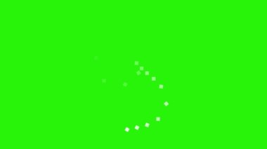 Kısa çizgi ve şekil canlandırma efektleri yeşil ekran krom anahtarı üzerinde