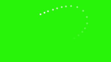 Kısa çizgi ve şekil canlandırma efektleri yeşil ekran krom anahtarı üzerinde