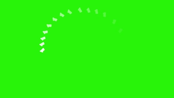Rövid Sor Formák Animációs Hatások Elemek Zöld Képernyő Chroma Kulcs — Stock videók