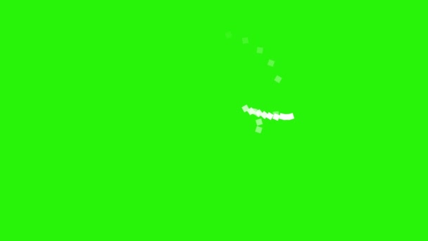 Rövid Sor Formák Animációs Hatások Elemek Zöld Képernyő Chroma Kulcs — Stock videók