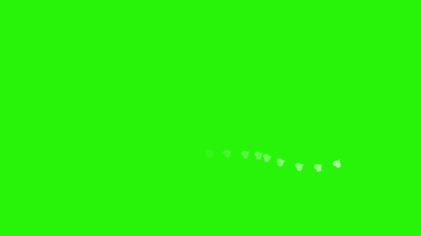 Línea Corta Forma Elementos Efectos Animación Tecla Croma Pantalla Verde — Vídeos de Stock
