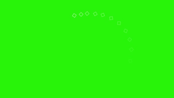Linea Corta Forme Elementi Effetti Animazione Chiave Cromatica Schermo Verde — Video Stock