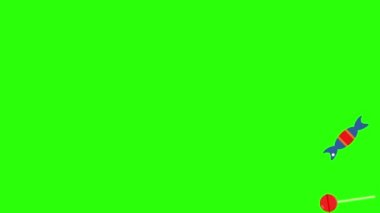Yeşil ekran kroma tuşunda hareket şekerlerini durdur grup animasyonu
