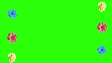 Renkli güller çiçek elementleri animasyon rengi anahtar, grafik kaynağı