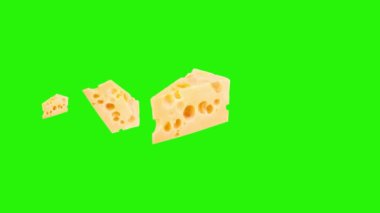 Peynir animasyon grafik kaynak elementi, kroma tuşu dilimler