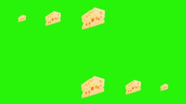 Peynir animasyon grafik kaynak elementi, kroma tuşu dilimler