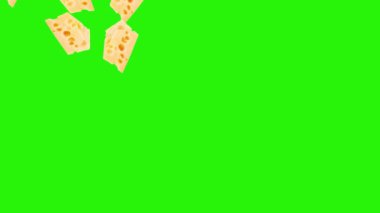 Peynir animasyon grafik kaynak elementi, kroma tuşu dilimler