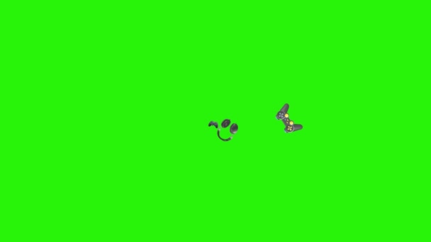 Animasi Gaget Permainan Elemen Sumber Grafis Kunci Kroma — Stok Video